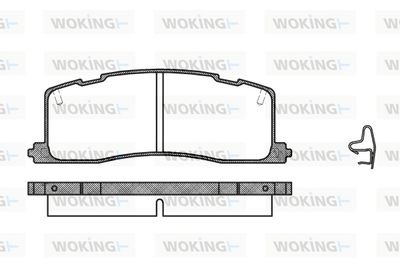 P267300 WOKING Комплект тормозных колодок, дисковый тормоз