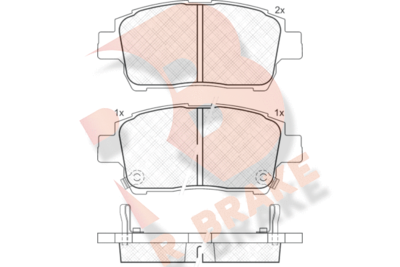 RB1386 R BRAKE Комплект тормозных колодок, дисковый тормоз