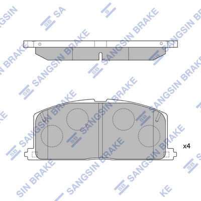 SP1105 Hi-Q Комплект тормозных колодок, дисковый тормоз