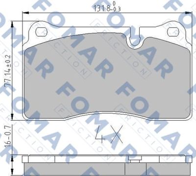 FO935281 FOMAR Friction Комплект тормозных колодок, дисковый тормоз