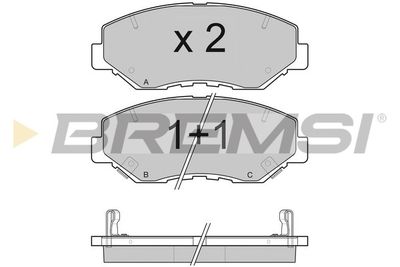 BP3117 BREMSI Комплект тормозных колодок, дисковый тормоз