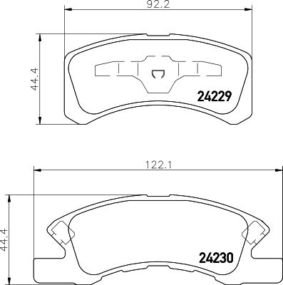 8DB355029861 HELLA Комплект тормозных колодок, дисковый тормоз