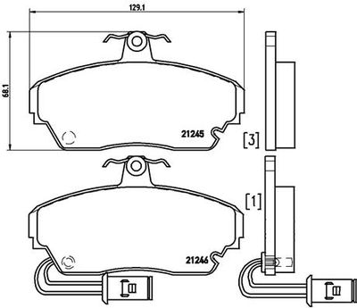 P28014 BREMBO Комплект тормозных колодок, дисковый тормоз