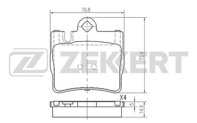 BS2911 ZEKKERT Комплект тормозных колодок, дисковый тормоз