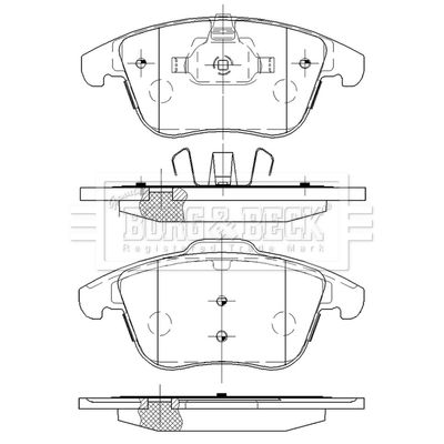 BBP2614 BORG & BECK Комплект тормозных колодок, дисковый тормоз