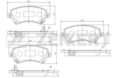 BS2707 ZEKKERT Комплект тормозных колодок, дисковый тормоз