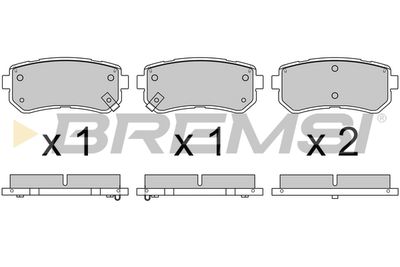 BP3614 BREMSI Комплект тормозных колодок, дисковый тормоз