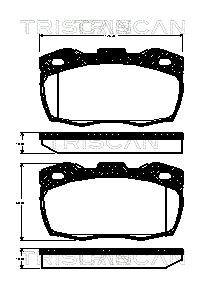 811017021 TRISCAN Комплект тормозных колодок, дисковый тормоз