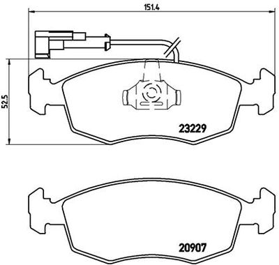 P23063 BREMBO Комплект тормозных колодок, дисковый тормоз