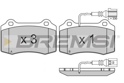 BP3161 BREMSI Комплект тормозных колодок, дисковый тормоз