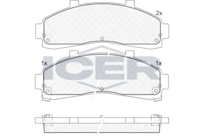 141228 ICER Комплект тормозных колодок, дисковый тормоз