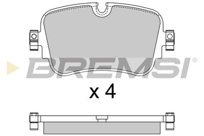 BP3878 BREMSI Комплект тормозных колодок, дисковый тормоз