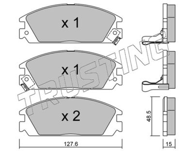 2461 TRUSTING Комплект тормозных колодок, дисковый тормоз