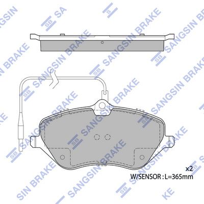 SP1973 Hi-Q Комплект тормозных колодок, дисковый тормоз