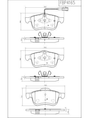 FBP4165 FI.BA Комплект тормозных колодок, дисковый тормоз