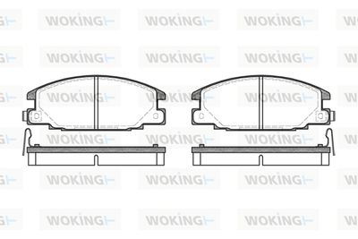 P338304 WOKING Комплект тормозных колодок, дисковый тормоз