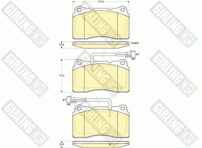 6116039 GIRLING Комплект тормозных колодок, дисковый тормоз