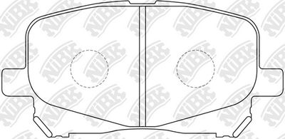 PN1448 NiBK Комплект тормозных колодок, дисковый тормоз