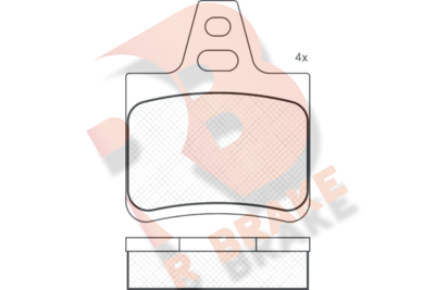 RB0812 R BRAKE Комплект тормозных колодок, дисковый тормоз