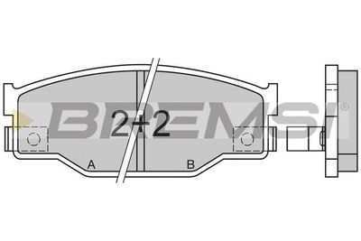 BP2403 BREMSI Комплект тормозных колодок, дисковый тормоз