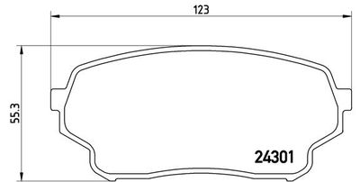 P79019 BREMBO Комплект тормозных колодок, дисковый тормоз