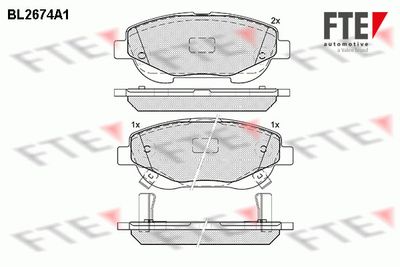 BL2674A1 FTE Комплект тормозных колодок, дисковый тормоз