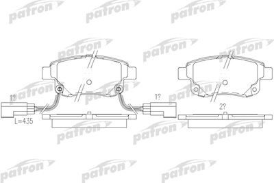 PBP1930 PATRON Комплект тормозных колодок, дисковый тормоз
