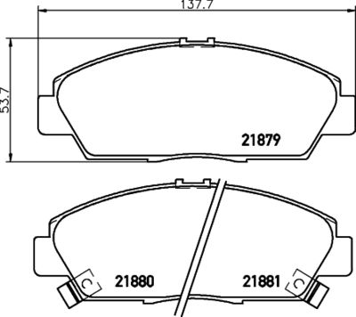 8DB355029411 HELLA Комплект тормозных колодок, дисковый тормоз