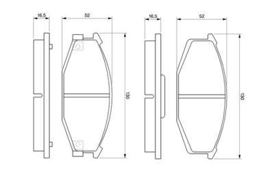 0986468320 BOSCH Комплект тормозных колодок, дисковый тормоз