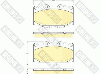 6133079 GIRLING Комплект тормозных колодок, дисковый тормоз