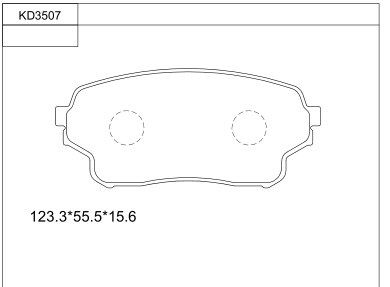 KD3507 ASIMCO Комплект тормозных колодок, дисковый тормоз