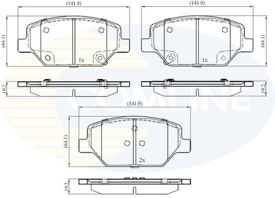 CBP32371 COMLINE Комплект тормозных колодок, дисковый тормоз