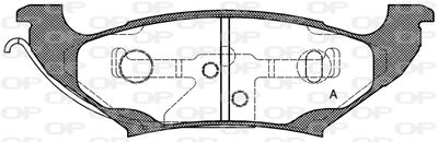 BPA069010 OPEN PARTS Комплект тормозных колодок, дисковый тормоз