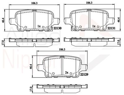 ADB32307 COMLINE Комплект тормозных колодок, дисковый тормоз