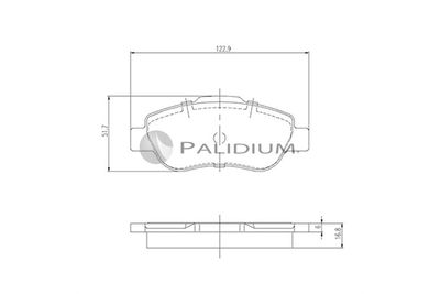 P11486 ASHUKI by Palidium Комплект тормозных колодок, дисковый тормоз