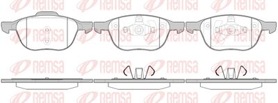 108200 REMSA Комплект тормозных колодок, дисковый тормоз