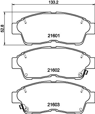 8DB355027101 HELLA PAGID Комплект тормозных колодок, дисковый тормоз