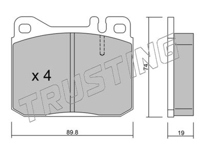 0132 TRUSTING Комплект тормозных колодок, дисковый тормоз