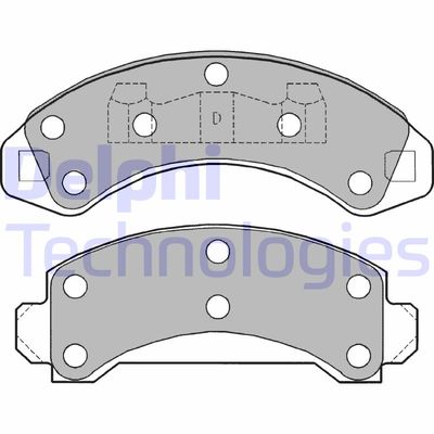 LP1173 DELPHI Комплект тормозных колодок, дисковый тормоз