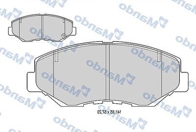 MBF015004 MANDO Комплект тормозных колодок, дисковый тормоз