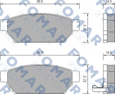 FO652781 FOMAR Friction Комплект тормозных колодок, дисковый тормоз