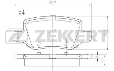 BS2918 ZEKKERT Комплект тормозных колодок, дисковый тормоз