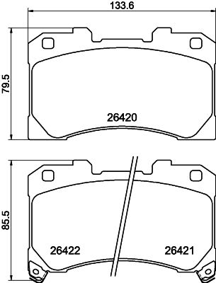 8DB355041061 HELLA Комплект тормозных колодок, дисковый тормоз