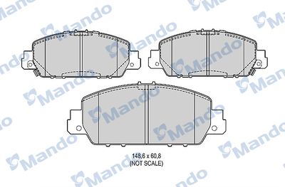 MBF015686 MANDO Комплект тормозных колодок, дисковый тормоз