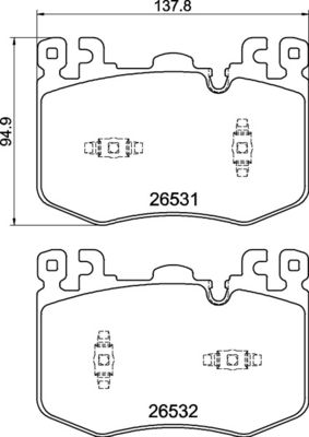 P94001 BREMBO Комплект тормозных колодок, дисковый тормоз