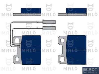 1050243 AKRON-MALÒ Комплект тормозных колодок, дисковый тормоз