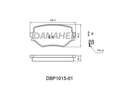 DBP101501 DANAHER Комплект тормозных колодок, дисковый тормоз