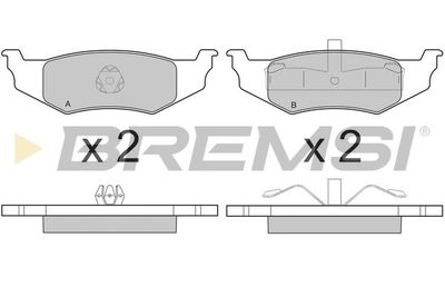 BP3216 BREMSI Комплект тормозных колодок, дисковый тормоз