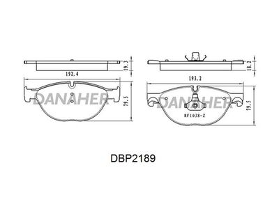 DBP2189 DANAHER Комплект тормозных колодок, дисковый тормоз