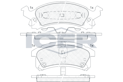 181413 ICER Комплект тормозных колодок, дисковый тормоз